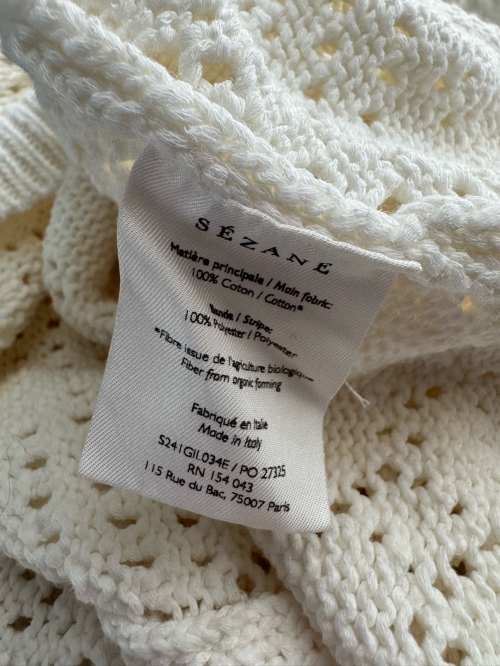 Sezane Capucine Cardigan in White - Picture 6 of 12